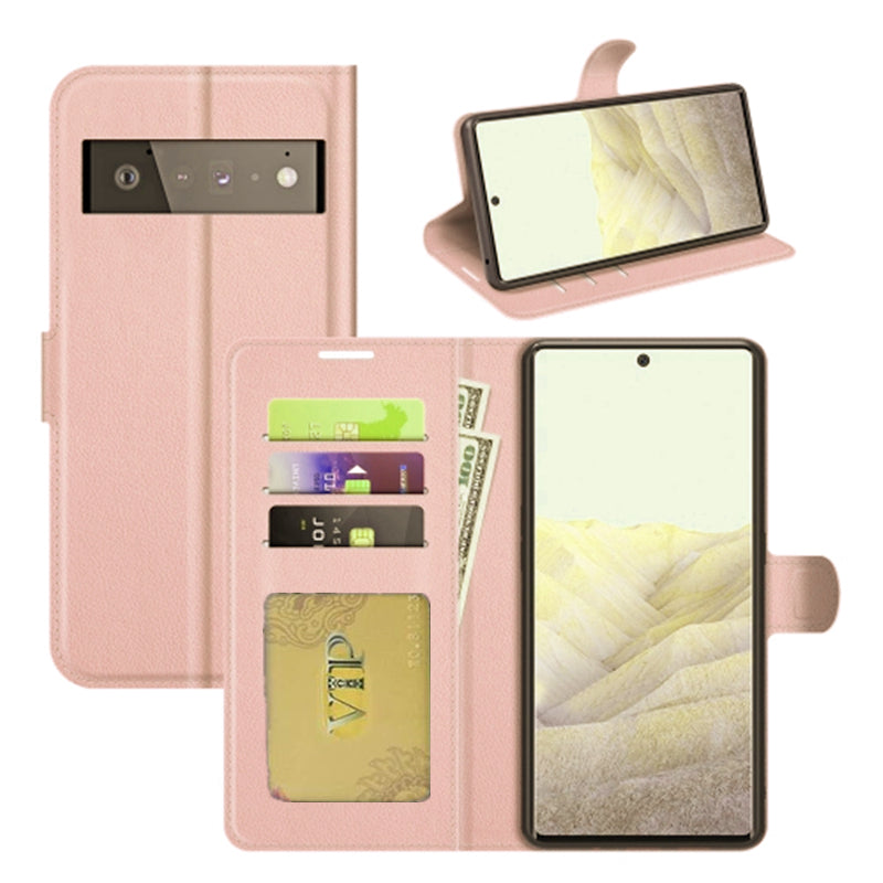 Leather Folio Wallet Case for Google Pixel 6 Leather Folio Wallet Case for Google Pixel 6